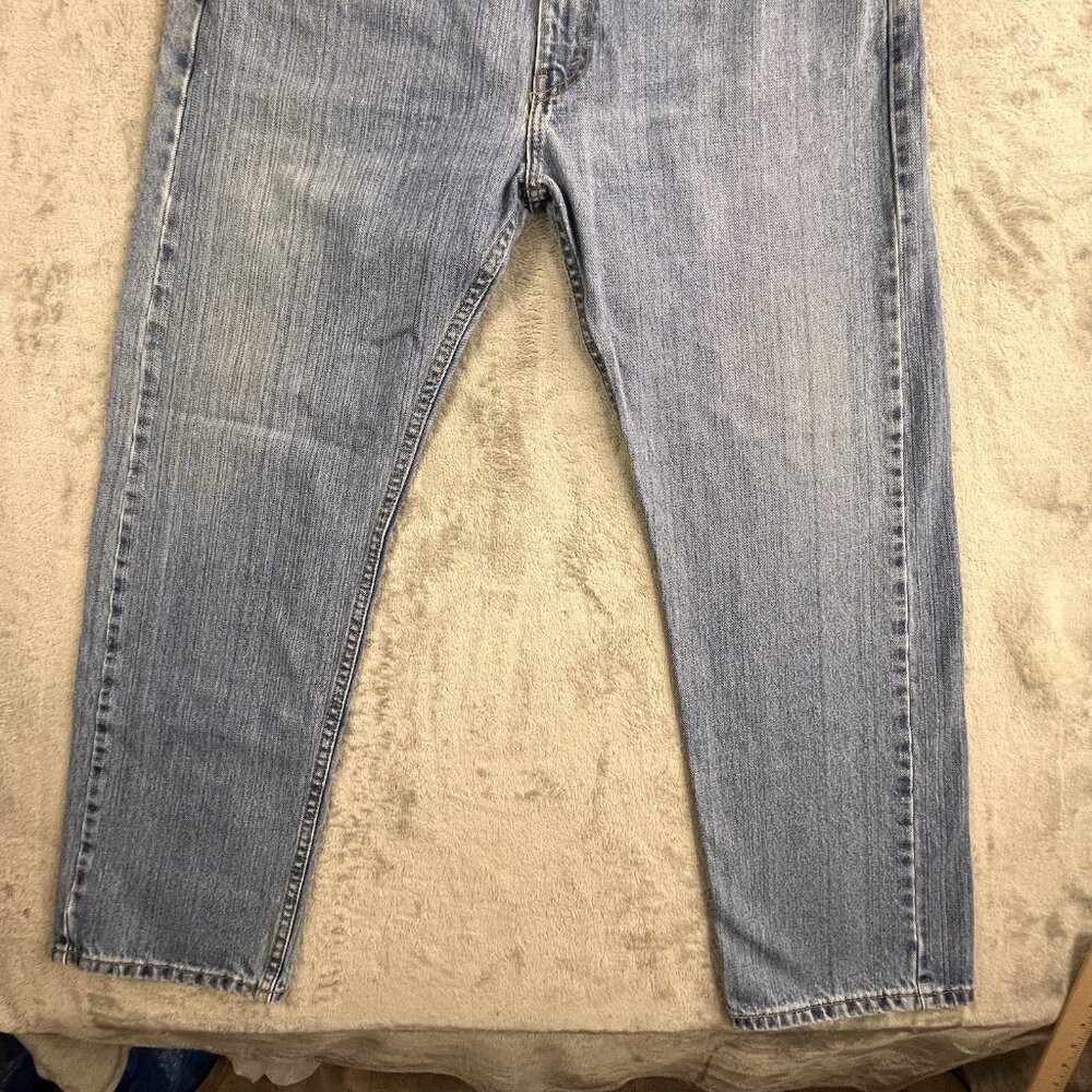 Levis 505 Jeans Mens 38x30 Blue Denim Medium Wash Straight Fit Button Fly Y2K - Picture 12 of 16